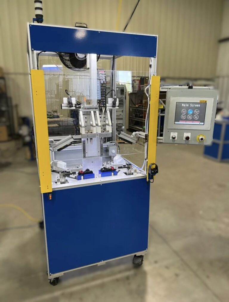 Custom automation machinery developed for a production environment